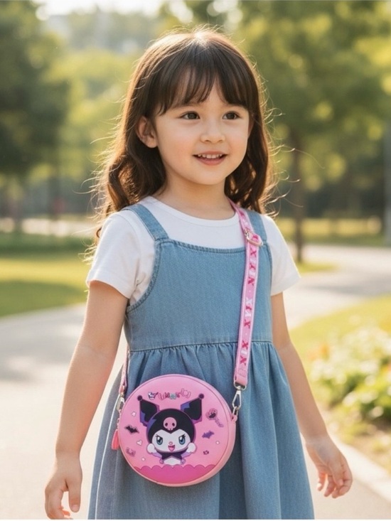Other - Kuromi Pink Round Crossbody Bag